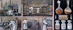 Préparation de sérums pour combattre la tuberculose, de Les Animaux, vers 1900