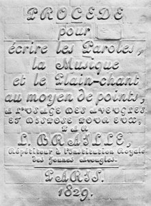 Procédé pour écrire les Paroles, la Musique et le Plain-chant au moyen de points, à l