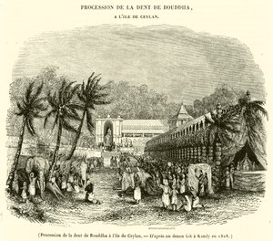 Procession de la dent de Bouddha à l