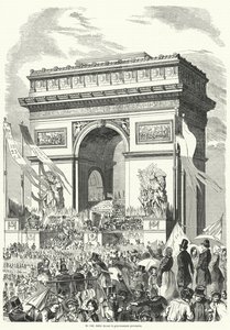 Procession passant devant le Gouvernement provisoire français à l