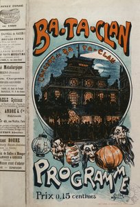 Programme pour le concert-café Ba-Ta-Clan, vers 1905