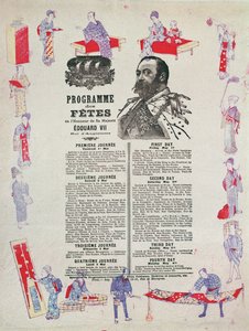 Programme des événements et festivités pour la visite du roi Édouard VII (1841-1910) à Paris, 1er-4 mai 1903