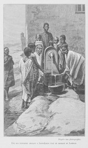 Fontaine publique au Sénégal, illustration de "Le Sénégal..." par Louis Léon Faidherbe, 1889 - French School
