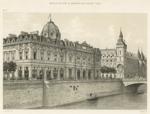 Quai de la Cité et Marché aux Fleurs, 1876