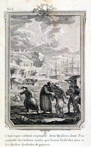 Missionnaires quakers essayant d