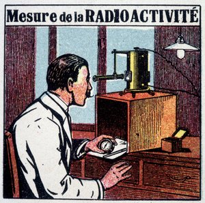 Mesure de la radioactivité - gravure, 20e siècle