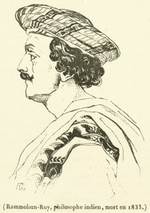 Rammohun-Roy, philosophe indien, mort en 1833 - French School