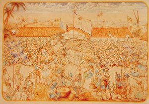 Réception donnée par le Roi du Dahomey pour les envoyés français - French School