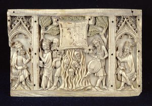 Relief représentant des scènes de la vie de Sainte Catherine d