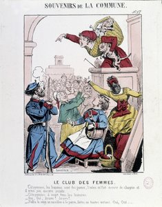 Souvenir de la Commune : le Club des femmes - Caricature, Musée Carnavalet - French School