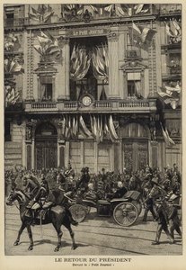 Retour du président français Félix Faure de sa visite en Russie, 1897 - French School