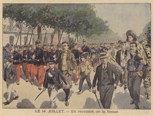 Retour à la maison après le défilé du 14 juillet - French School