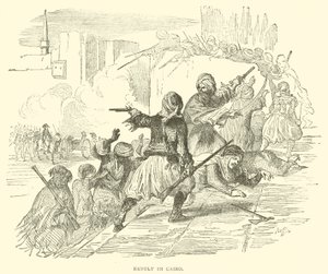 Révolte au Caire (gravure) - French School