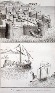 Machinerie romaine pour la guerre navale, de 