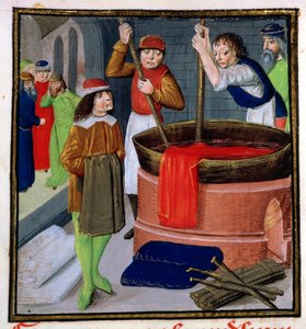 Teinture de tissu, de Des Proprietes des Choses par Bartholomeus Anglicus