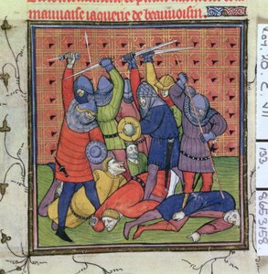 Roy 20 C VII f.133 Éruption de la fourberie - French School