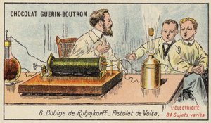Bobine de Ruhmkorff et pistolet électrique de Volta