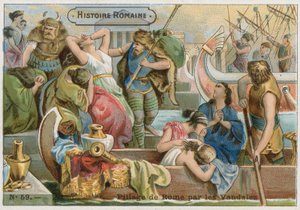 Saccage de Rome par les Vandales, 455 - French School