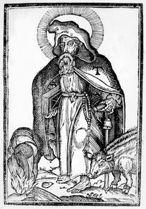 Saint Antoine le Grand, frontispice de In Symbolicam S.Antonii Magni Imaginem Commentatio par Théophile Raynaud, publié en 1659 - French School