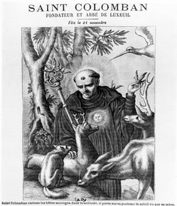 Saint Colomban, gravure réalisée par Bauchart