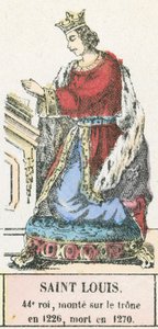 Saint Louis, 44e roi, monte sur le trône en 1226, mort en 1270 - French School