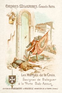 Savignac de Balaguer, porte-étendard des Chevaliers de Malte, devant la Porte de Bab-Azoun, Alger