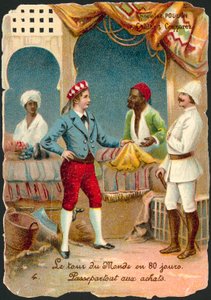 Scène de Le Tour du monde en quatre-vingts jours, par Jules Verne - French School