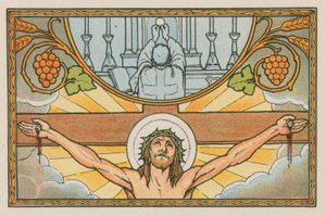 Scène de la vie de Jésus (gravure en couleur)