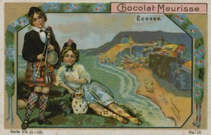 Écosse, carte de commerce pour Chocolat Meurisse