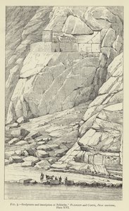 Sculptures et inscription à Behistun - French School
