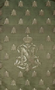 Section de damas vert et or avec l