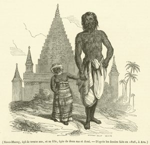 Shwe-Maong, âgé de trente ans, et sa fille, âgée de deux ans et demi - French School