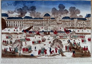 Siège du château (palais) des Tuileries le 10 août