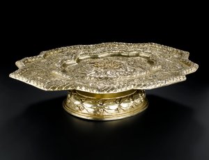 Plateau en vermeil de forme découpée, du service de toilette Lennoxlove, appartenant à Frances Teresa Stewart, duchesse de Richmond et Lennox : Français, Paris, 1666 - 1667 - French School