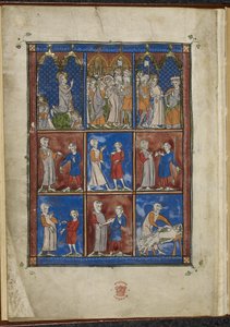 Neuf miniatures montrant des scènes bibliques et médicales, Chirurgia