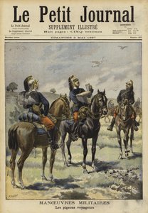 Soldats utilisant des pigeons voyageurs lors de manœuvres militaires, Soissons, France