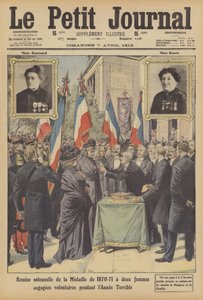 Présentation solennelle de la Médaille de la guerre franco-prussienne à deux femmes volontaires françaises de l