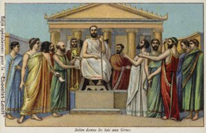 Solon donnant des lois aux Grecs, VIe siècle av. J.-C.