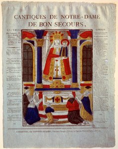 Chant de Notre-Dame du Bon Secours. Gravure du 19ème siècle. Paris, Musée des Arts et Traditions Populaires - French School