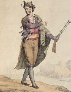 Contrebandier espagnol de la région de Cadix, 1815, gravée par Langlume (19ème siècle)