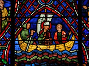 Saint Apollinaire : dans un bateau