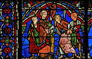 Vitrail de Saint Chéron : guérit une personne possédée