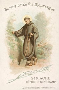 Saint Fiacre défrichant son champ