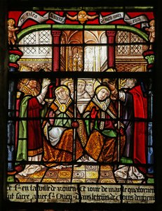 Saint Ouen et Saint Éloi en trône - French School