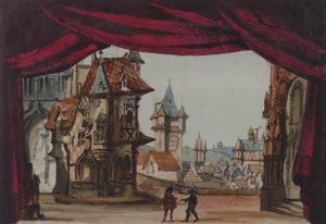 Décor de scène pour La Juive, première représentation à l