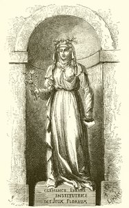 Statue de Clémence Isaure dans la salle des Jeux Floraux à Toulouse