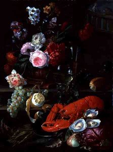 Nature morte avec homard, c.1700 - French School