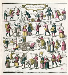 Vendeurs de rue à Paris, fin XVIIe siècle
