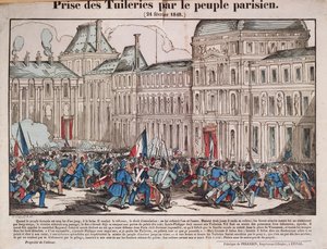Prise des Tuileries par le peuple parisien, 24 février 1848 - French School