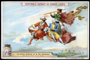 Conte des 1001 Nuits (Contes des Mille et Une Nuits) : Prince Achmed et Fée Paribanu - chromo - French School